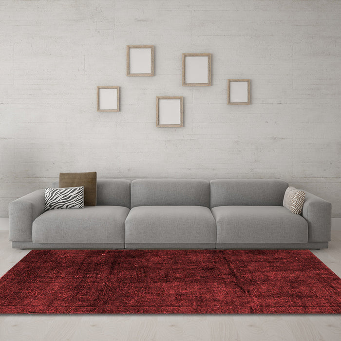 Modern Red Washable Rugs