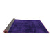 Sideview of Abstract Purple Modern Rug, abs4373pur