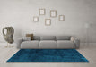 Machine Washable Abstract Light Blue Modern Rug in a Living Room, wshabs4373lblu