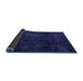 Sideview of Abstract Blue Modern Rug, abs4373blu