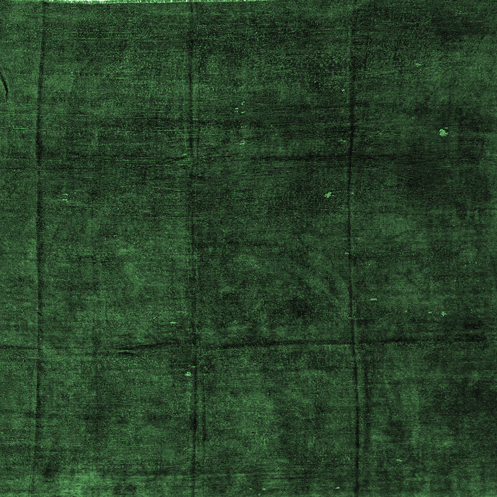 Square Abstract Emerald Green Modern Rug, abs4373emgrn