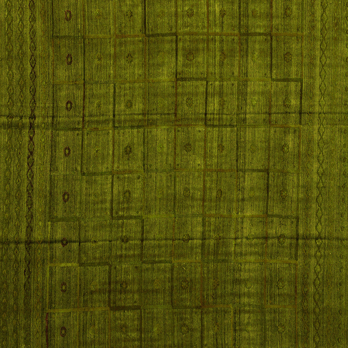 Square Machine Washable Abstract Yellow Modern Rug, wshabs4374yw