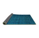 Sideview of Abstract Turquoise Modern Rug, abs4374turq