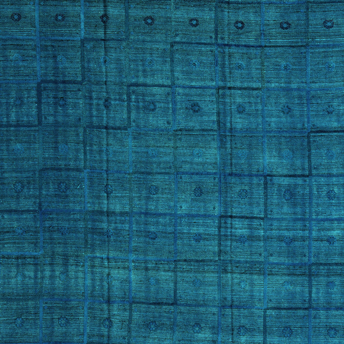 Machine Washable Abstract Turquoise Modern Area Rugs, wshabs4374turq