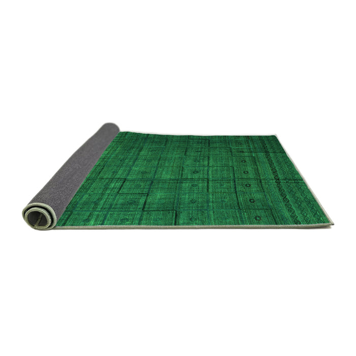 Sideview of Abstract Green Modern Rug, abs4374grn