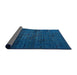 Sideview of Abstract Bright Navy Blue Modern Rug, abs4375