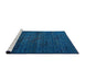 Sideview of Machine Washable Abstract Bright Navy Blue Rug, wshabs4375