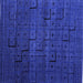 Square Abstract Blue Modern Rug, abs4375blu