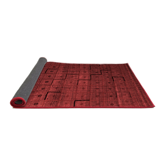 Abstract Red Modern Area Rugs