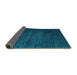 Sideview of Abstract Turquoise Modern Rug, abs4375turq