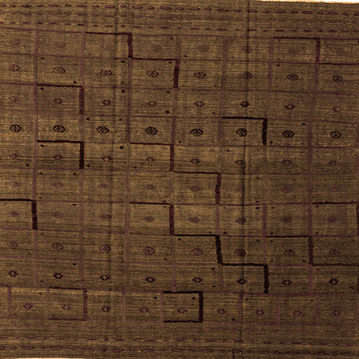 Square Machine Washable Abstract Orange Modern Area Rugs, wshabs4375org