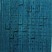 Square Abstract Turquoise Modern Rug, abs4375turq