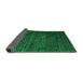 Sideview of Abstract Green Modern Rug, abs4375grn