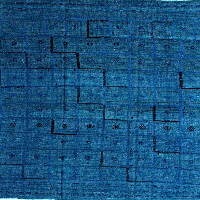 Square Machine Washable Abstract Light Blue Modern Rug, wshabs4375lblu