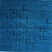 Square Machine Washable Abstract Light Blue Modern Rug, wshabs4375lblu