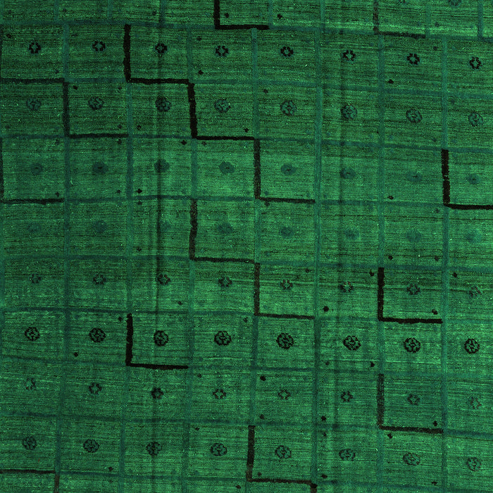 Machine Washable Abstract Green Modern Area Rugs, wshabs4375grn