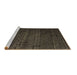 Sideview of Machine Washable Abstract Brown Modern Rug, wshabs4375brn