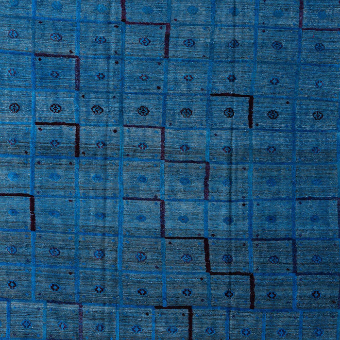 Abstract Bright Navy Blue Modern Rug, abs4375