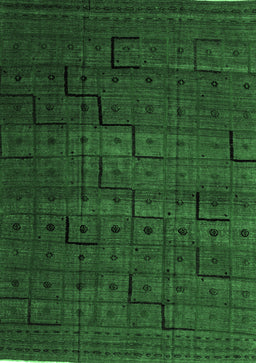 Abstract Emerald Green Modern Rug, abs4375emgrn