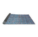 Sideview of Abstract Sky Blue Modern Rug, abs4376