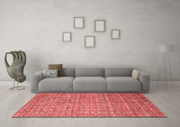 Machine Washable Abstract Red Modern Rug, wshabs4376red