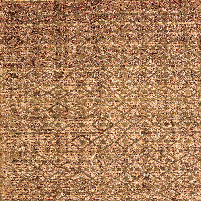 Square Machine Washable Abstract Orange Modern Area Rugs, wshabs4376org