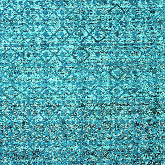 Machine Washable Abstract Turquoise Modern Area Rugs, wshabs4376turq