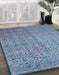 Abstract Sky Blue Modern Rug in Family Room, abs4376