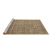 Sideview of Machine Washable Abstract Brown Modern Rug, wshabs4376brn