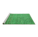 Sideview of Machine Washable Abstract Green Modern Area Rugs, wshabs4376grn