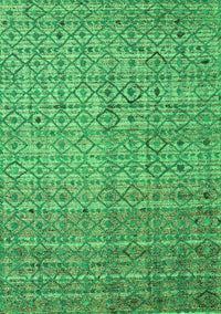 Abstract Green Modern Rug, abs4376grn