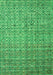 Machine Washable Abstract Green Modern Area Rugs, wshabs4376grn