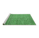 Sideview of Machine Washable Abstract Emerald Green Modern Area Rugs, wshabs4376emgrn