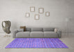 Machine Washable Abstract Purple Modern Area Rugs in a Living Room, wshabs4376pur