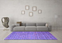 Machine Washable Abstract Purple Modern Rug, wshabs4376pur