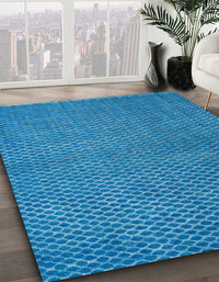 Abstract Blue Modern Rug, abs4377