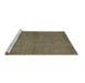 Sideview of Machine Washable Abstract Brown Modern Rug, wshabs4377brn