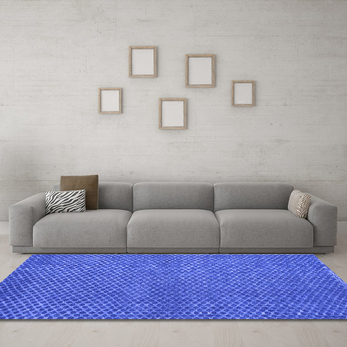Machine Washable Abstract Blue Modern Rug in a Living Room, wshabs4377blu