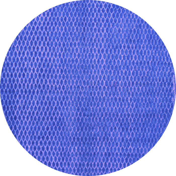 Round Machine Washable Abstract Purple Modern Area Rugs, wshabs4377pur