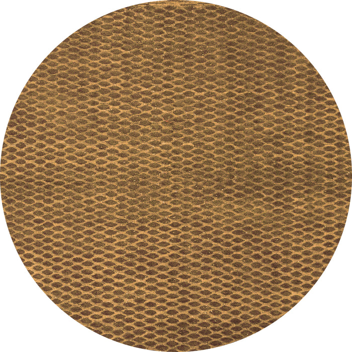 Round Abstract Orange Modern Rug, abs4377org