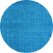 Round Machine Washable Abstract Light Blue Modern Rug, wshabs4377lblu