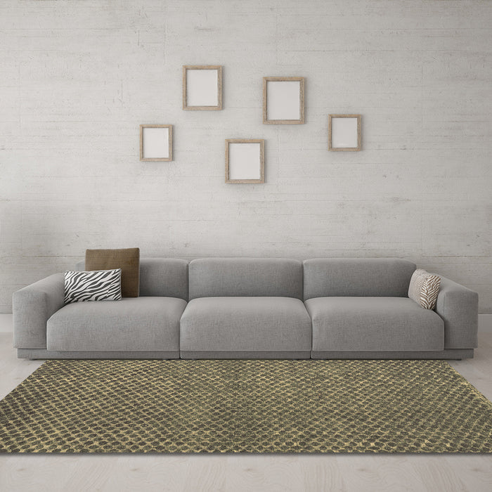 Machine Washable Abstract Brown Modern Rug in a Living Room,, wshabs4377brn