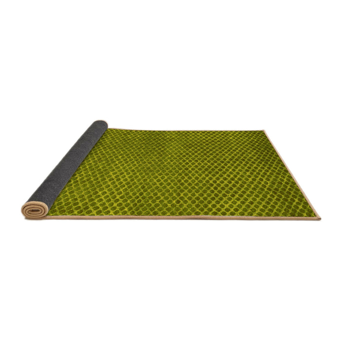 Sideview of Abstract Yellow Modern Rug, abs4377yw