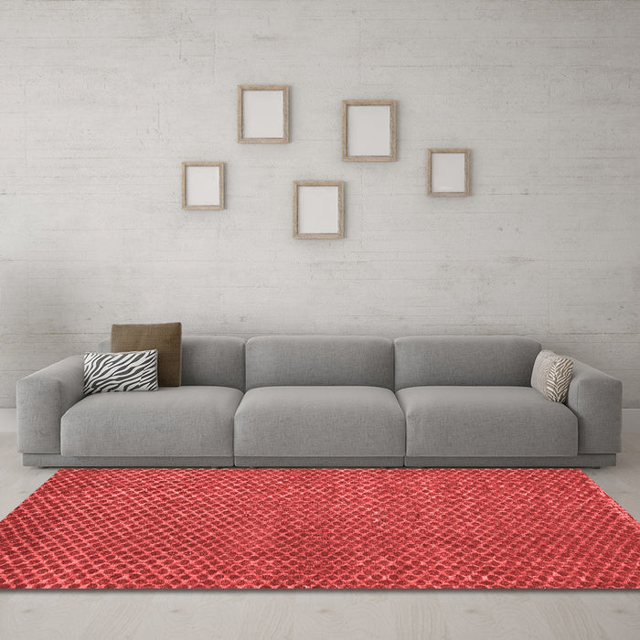 Modern Red Washable Rugs