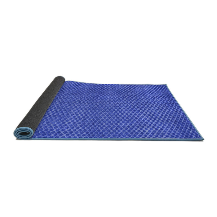 Sideview of Abstract Blue Modern Rug, abs4377blu