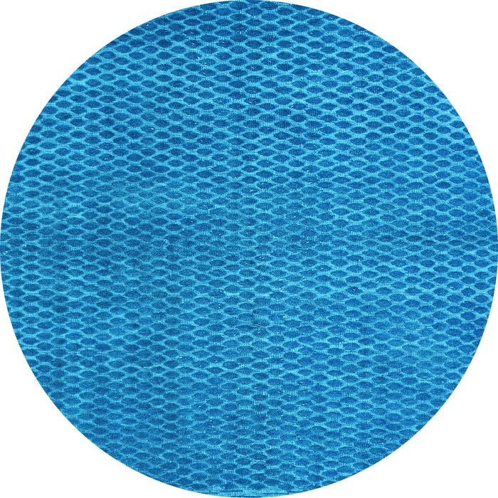 Round Abstract Light Blue Modern Rug, abs4377lblu