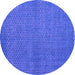 Round Abstract Purple Modern Rug, abs4377pur