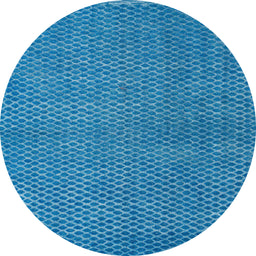 Round Abstract Blue Modern Rug, abs4377