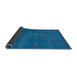 Sideview of Abstract Blue Modern Rug, abs4378