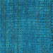 Square Abstract Turquoise Modern Rug, abs4378turq